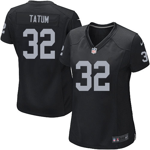 Women's Nike Oakland Raiders 32 Jack Tatum Game Black Team Color NFL Jersey