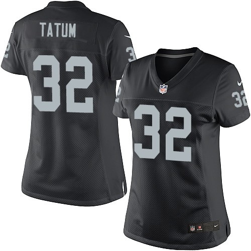 Women's Nike Oakland Raiders 32 Jack Tatum Limited Black Team Color NFL Jersey