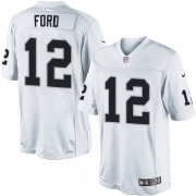 Men's Nike Oakland Raiders 12 Jacoby Ford Limited White NFL Jersey