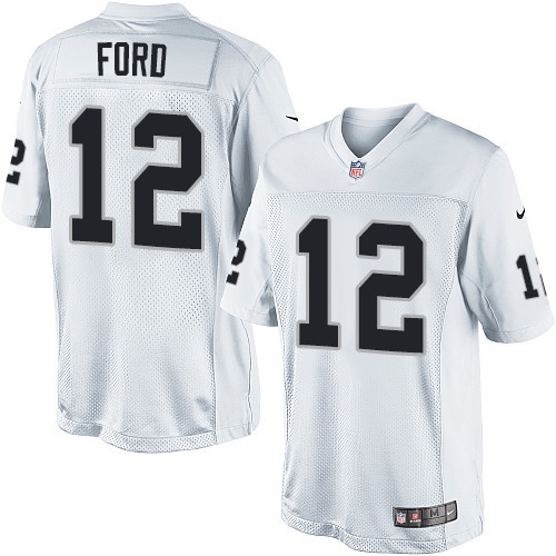 Men's Nike Oakland Raiders 12 Jacoby Ford Limited White NFL Jersey