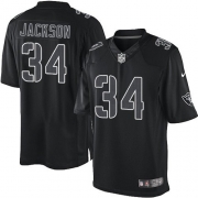 Men's Nike Oakland Raiders 34 Bo Jackson Elite Black Impact NFL Jersey