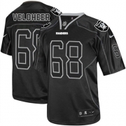 Men's Nike Oakland Raiders 68 Jared Veldheer Elite Lights Out Black NFL Jersey