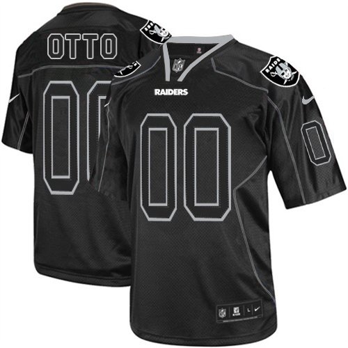 Men's Nike Oakland Raiders 0 Jim Otto Limited Lights Out Black NFL Jersey