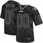 Men's Nike Oakland Raiders 0 Jim Otto Elite Lights Out Black NFL Jersey