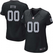 Women's Nike Oakland Raiders 0 Jim Otto Game Black Team Color NFL Jersey