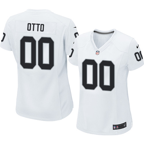 Women's Nike Oakland Raiders 0 Jim Otto Elite White NFL Jersey
