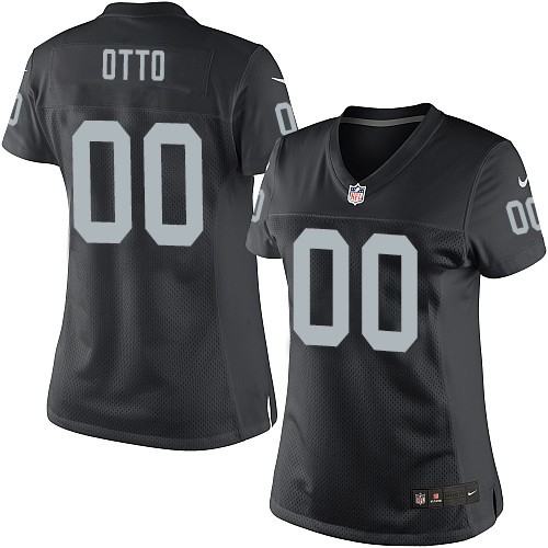 Women's Nike Oakland Raiders 0 Jim Otto Limited Black Team Color NFL Jersey