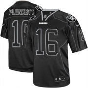 Men's Nike Oakland Raiders 16 Jim Plunkett Elite Lights Out Black NFL Jersey