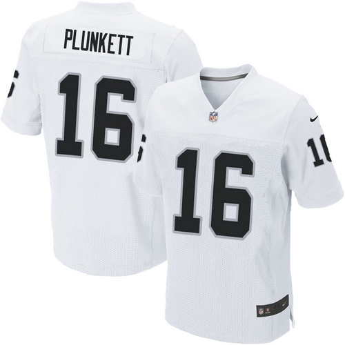 Men's Nike Oakland Raiders 16 Jim Plunkett Elite White NFL Jersey