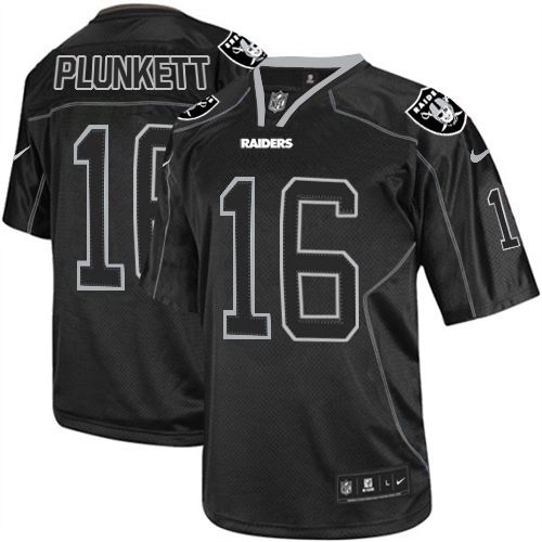 Men's Nike Oakland Raiders 16 Jim Plunkett Limited Lights Out Black NFL Jersey