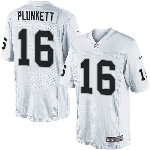 Men's Nike Oakland Raiders 16 Jim Plunkett Limited White NFL Jersey