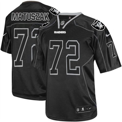 Men's Nike Oakland Raiders 72 John Matuszak Elite Lights Out Black NFL Jersey