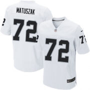 Men's Nike Oakland Raiders 72 John Matuszak Elite White NFL Jersey