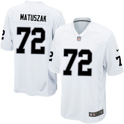 Men's Nike Oakland Raiders 72 John Matuszak Game White NFL Jersey