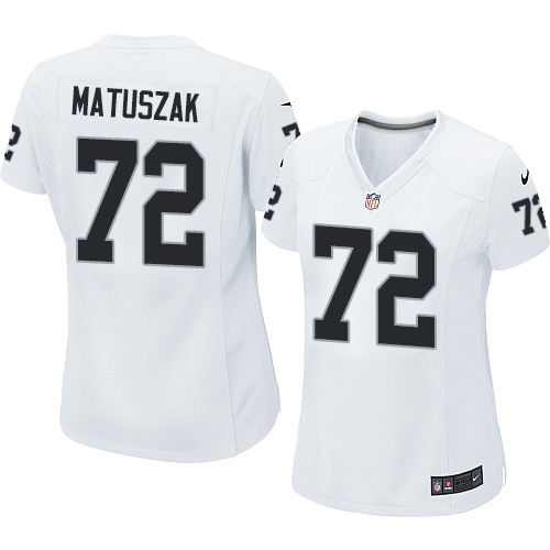 Women's Nike Oakland Raiders 72 John Matuszak Elite White NFL Jersey
