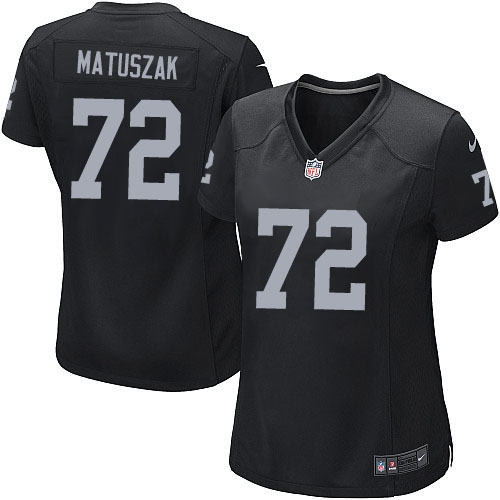 Women's Nike Oakland Raiders 72 John Matuszak Game Black Team Color NFL Jersey