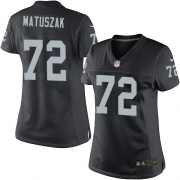 Women's Nike Oakland Raiders 72 John Matuszak Elite Black Team Color NFL Jersey