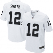 Men's Nike Oakland Raiders 12 Kenny Stabler Elite White NFL Jersey