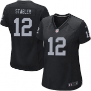 Women's Nike Oakland Raiders 12 Kenny Stabler Game Black Team Color NFL Jersey