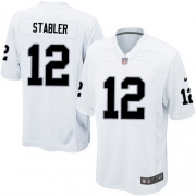 Youth Nike Oakland Raiders 12 Kenny Stabler Elite White NFL Jersey