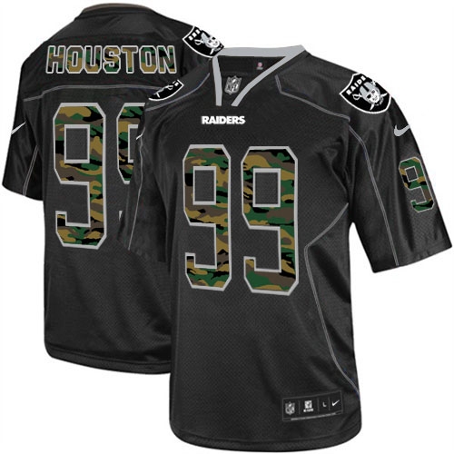Men's Nike Oakland Raiders 99 Lamarr Houston Elite Black Camo Fashion NFL Jersey