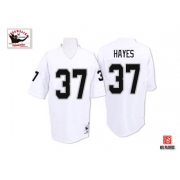 Mitchell and Ness Oakland Raiders 37 Lester Hayes White Authentic NFL Throwback Jersey