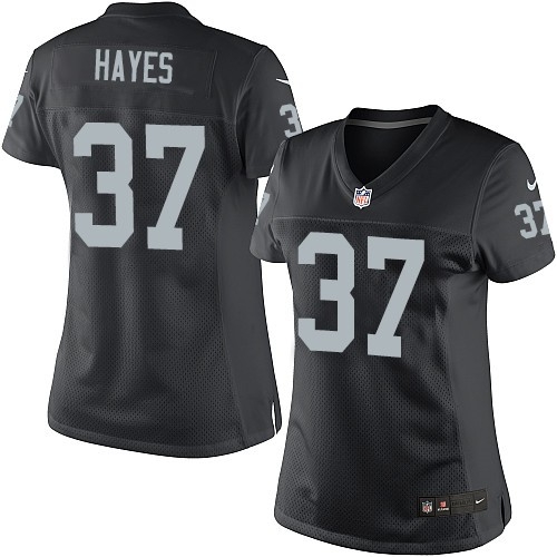 Women's Nike Oakland Raiders 37 Lester Hayes Elite Black Team Color NFL Jersey