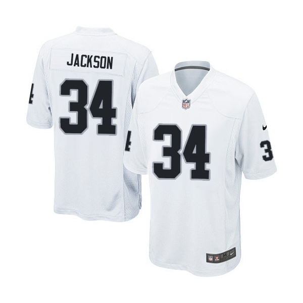 Men's Nike Oakland Raiders 34 Bo Jackson Game White NFL Jersey