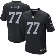 Men's Nike Oakland Raiders 77 Lyle Alzado Elite Black Team Color NFL Jersey