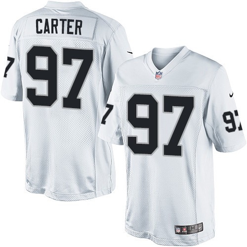 Men's Nike Oakland Raiders 97 Andre Carter Limited White NFL Jersey