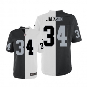 Men's Nike Oakland Raiders 34 Bo Jackson Game Team/Road Two Tone NFL Jersey