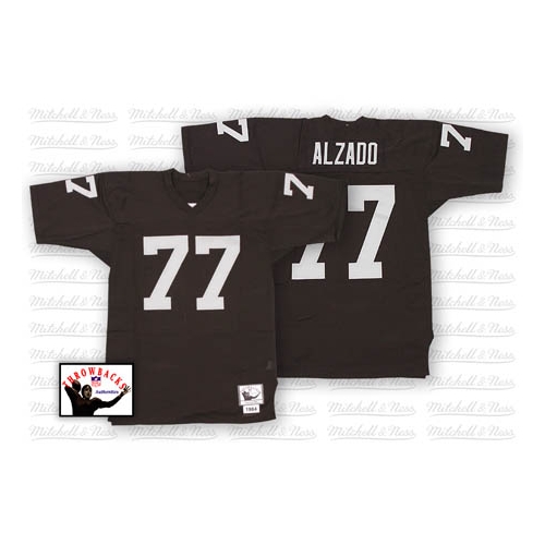 Mitchell and Ness Oakland Raiders 77 Lyle Alzado Black Authentic NFL Throwback Jersey