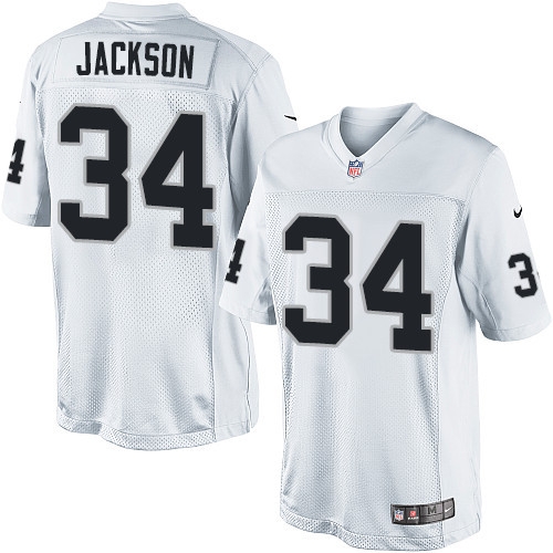 Men's Nike Oakland Raiders 34 Bo Jackson Limited White NFL Jersey