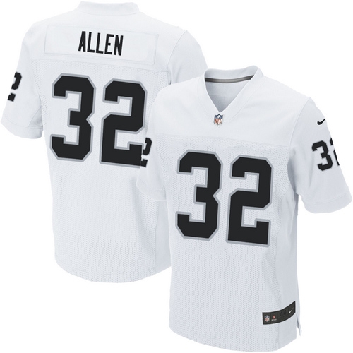 Men's Nike Oakland Raiders 32 Marcus Allen Elite White NFL Jersey