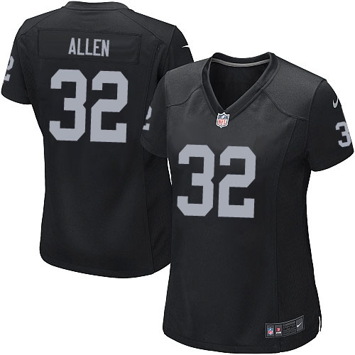 Women's Nike Oakland Raiders 32 Marcus Allen Game Black Team Color NFL Jersey
