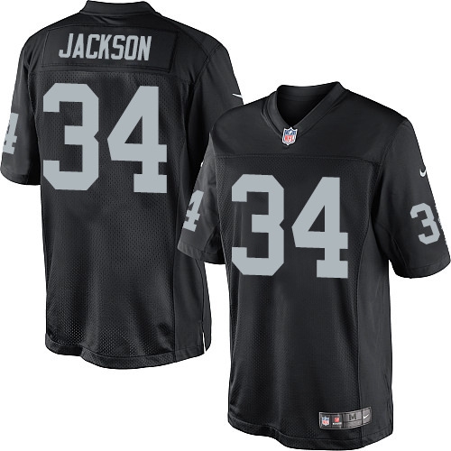 Men's Nike Oakland Raiders 34 Bo Jackson Limited Black Team Color NFL Jersey