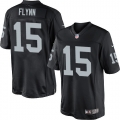 Men's Nike Oakland Raiders 15 Matt Flynn Limited Black Team Color NFL Jersey