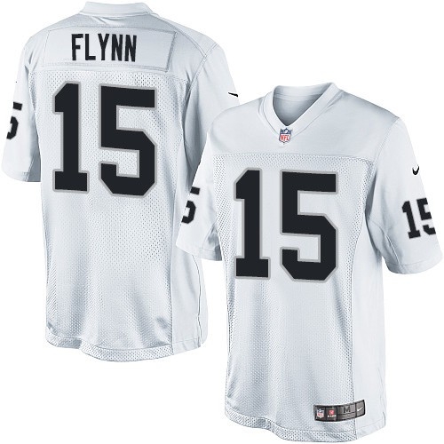 Men's Nike Oakland Raiders 15 Matt Flynn Limited White NFL Jersey