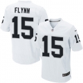 Men's Nike Oakland Raiders 15 Matt Flynn Elite White NFL Jersey