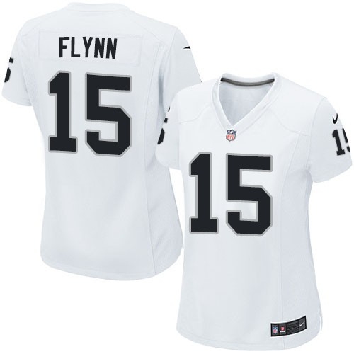 Women's Nike Oakland Raiders 15 Matt Flynn Limited White NFL Jersey