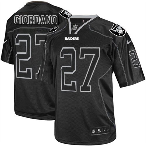 Men's Nike Oakland Raiders 27 Matt Giordano Elite Lights Out Black NFL Jersey