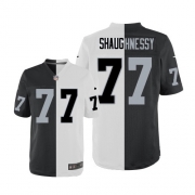 Men's Nike Oakland Raiders 77 Matt Shaughnessy Elite Team/Road Two Tone NFL Jersey