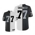 Men's Nike Oakland Raiders 77 Matt Shaughnessy Elite Team/Road Two Tone NFL Jersey
