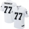 Men's Nike Oakland Raiders 77 Matt Shaughnessy Elite White NFL Jersey