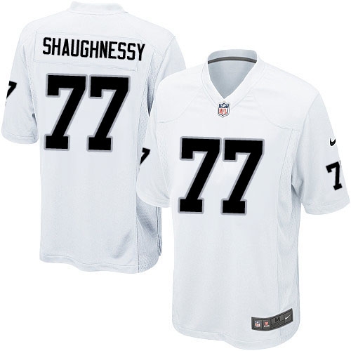 Men's Nike Oakland Raiders 77 Matt Shaughnessy Game White NFL Jersey