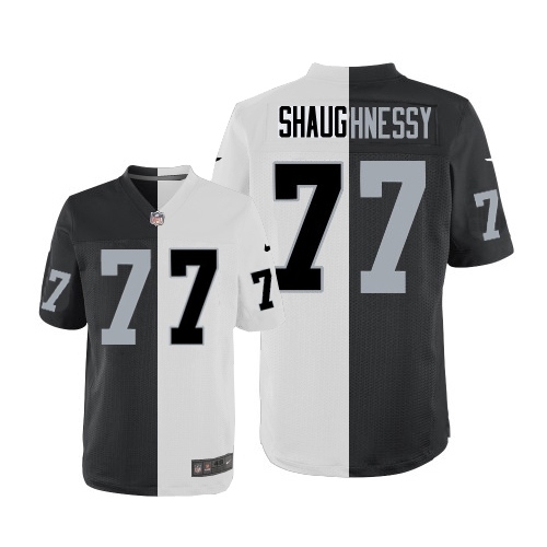 Men's Nike Oakland Raiders 77 Matt Shaughnessy Limited Team/Road Two Tone NFL Jersey