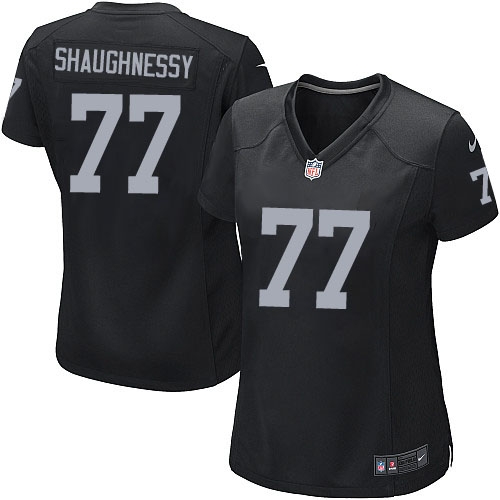Women's Nike Oakland Raiders 77 Matt Shaughnessy Game Black Team Color NFL Jersey