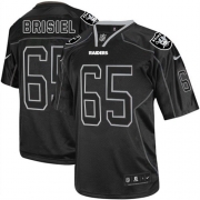 Men's Nike Oakland Raiders 65 Mike Brisiel Limited Lights Out Black NFL Jersey