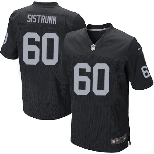 Men's Nike Oakland Raiders 60 Otis Sistrunk Elite Black Team Color NFL Jersey