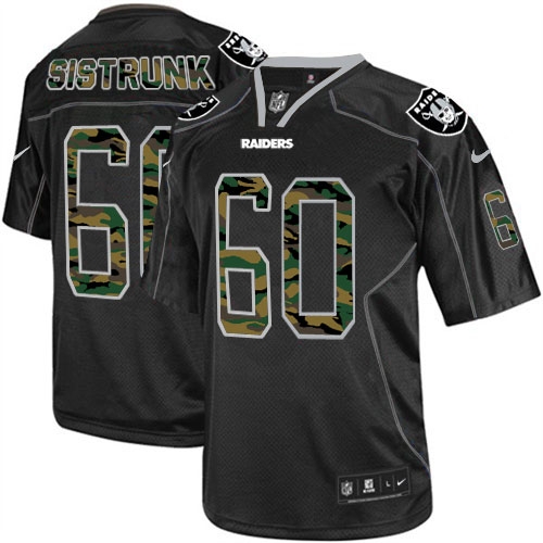 Men's Nike Oakland Raiders 60 Otis Sistrunk Limited Black Camo Fashion NFL Jersey